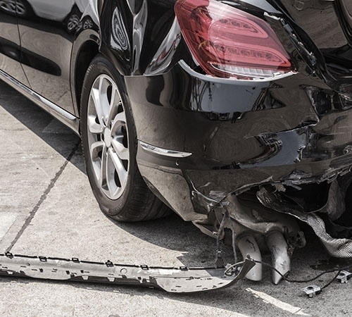 Car crash accident on street